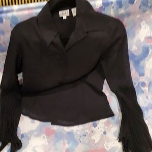 Apart Black Sheer long Pleated open sleeves 6